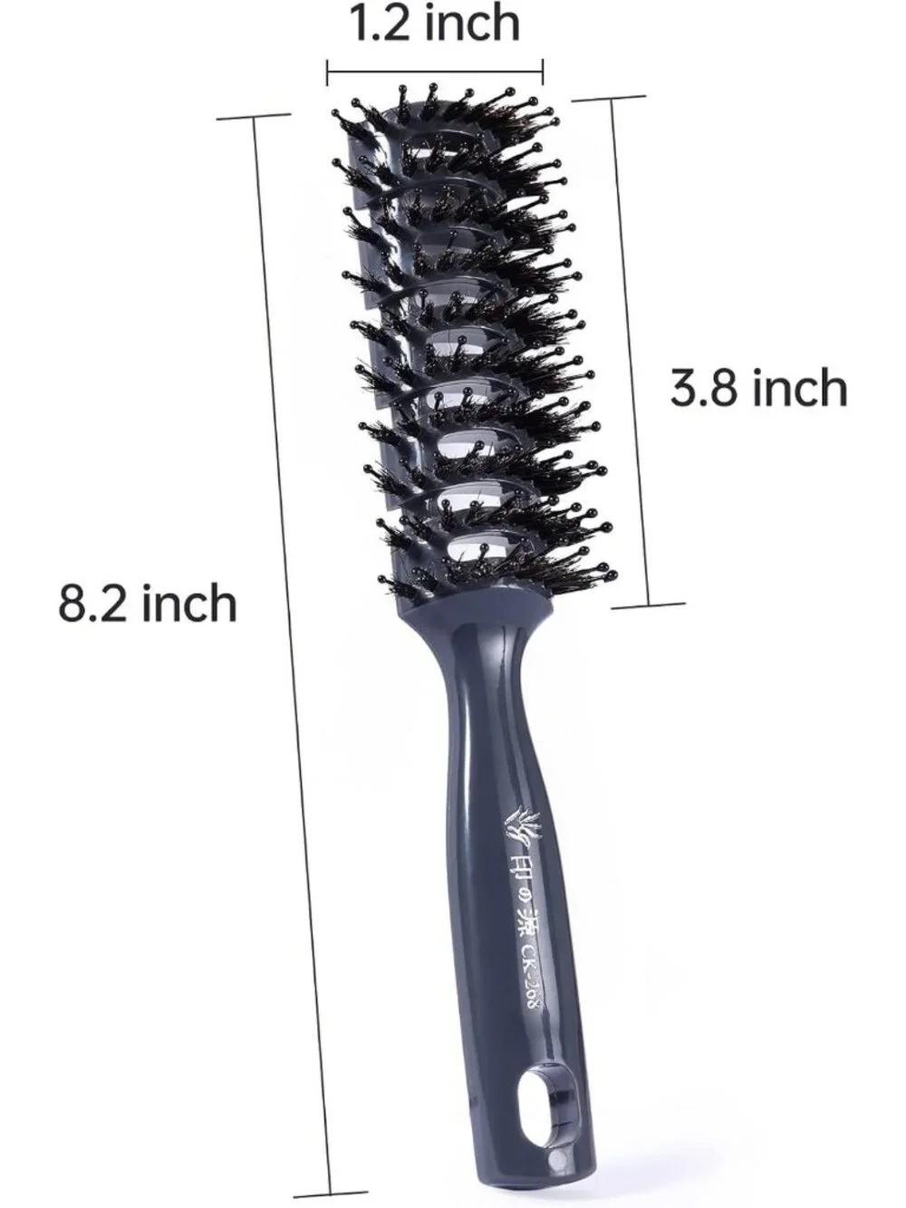 Vented Boar Bristle Hair Brush for All Hair Types - Quick Drying, Curly